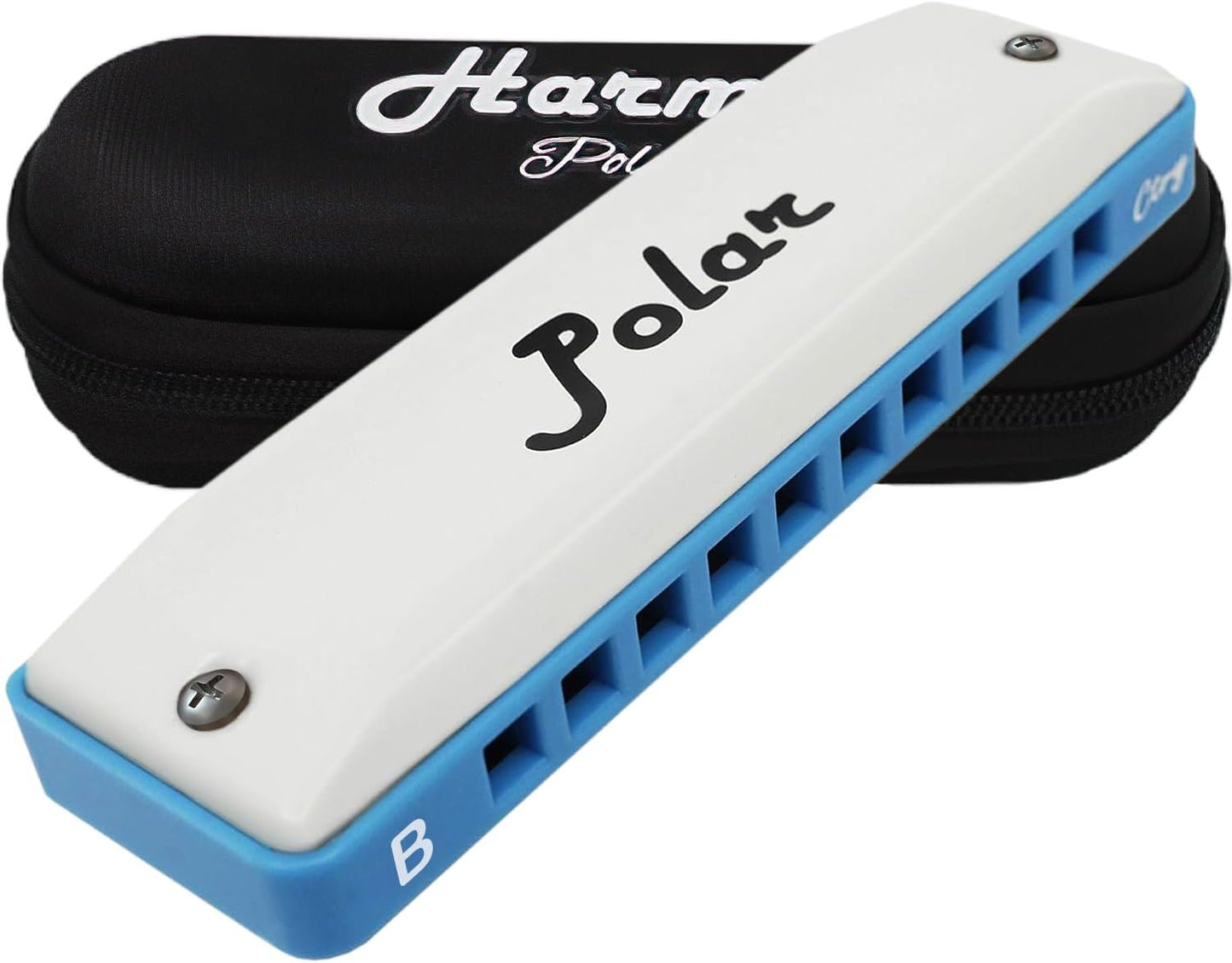 Harmo Polar Diatonic Harmonica Key of B, Super Country Tuned - Ideal for Bluegrass, Jazz, and Celtic Music, Mouth Organ With Case, Harmonica for Adults, Beginners & Professionals