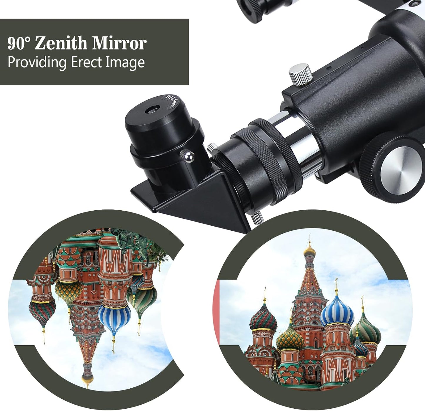 Telescopes, Telescope for Kids and Adults Beginners, 70mm Aperture 400mm Focus Length Refractor Travel Telescope with AZ Mount for Observe The Moon and Landscape (White)