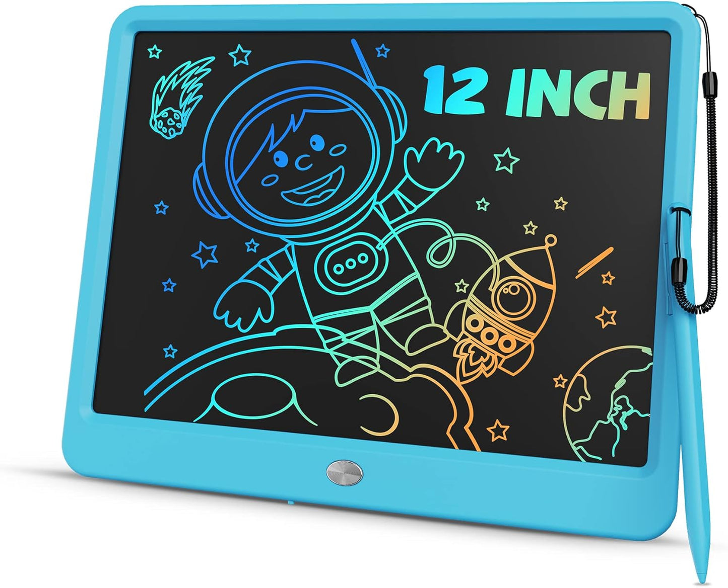 TEKFUN Large Screen 12inch LCD Writing Tablet with Anti-Lost Stylus, Erasable Doodle Board No Mess Drawing Pad, Car Trip Travel Toys for Kids, Birthday Gift for 3 4 5 6 7 Girls Boys