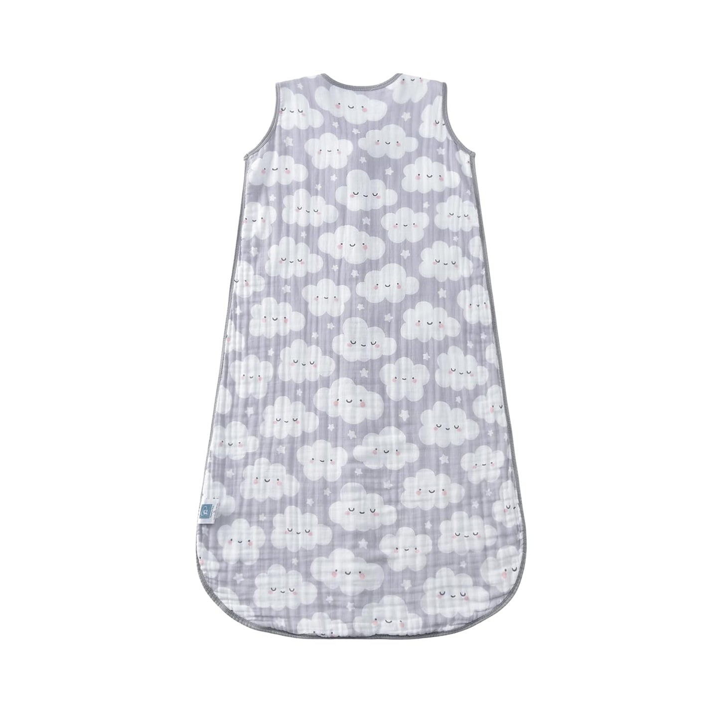 Baby Sleep Sack 2-4 T Baby Wearable Blanket 100% Organic Cotton 0.5 TOG Toddler Sleep Sacks 2- Way Zipper Soft 4 Layers 2T 3T 4T Cloud