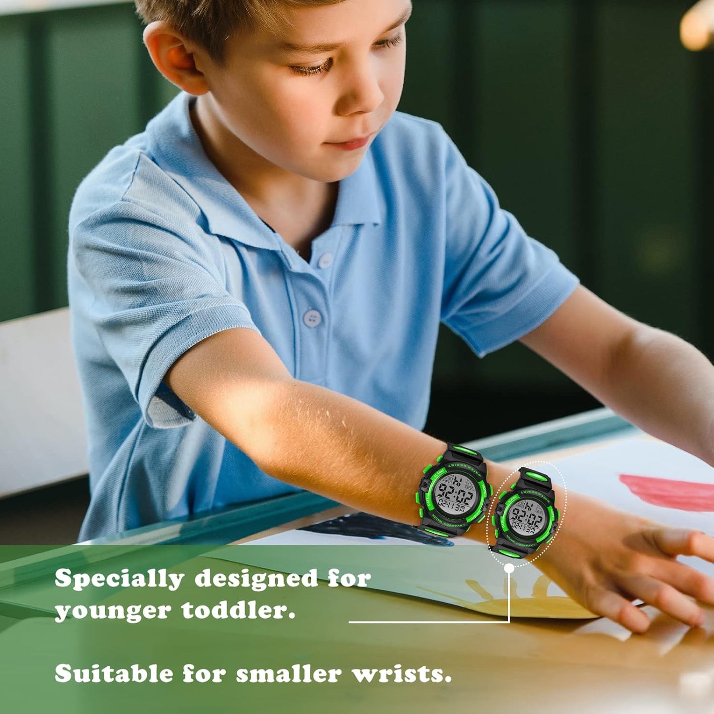 Kids Watch,Boys Watch for 3-15 Year Old Boys,Digital Sport Outdoor Multifunctional Chronograph LED 50 M Waterproof Alarm Calendar Analog Watch for Children with Silicone Band,Kids Gift