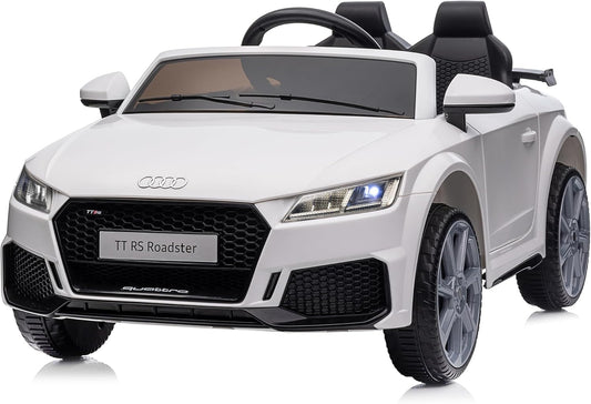 Licensed Audi Electric Kids Car, 12V Kids Ride-on Toy Car for Toddlers w/Remote - White