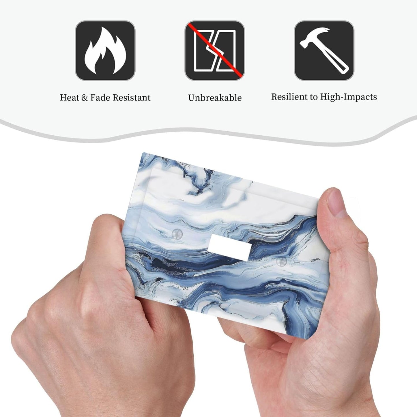 Decorative Light Switch Cover White Marble Navy Blue Line Fluid 1 Gang Single Toggle Device Electrical Faceplate Switchplates Decorator Outlet Wall Plate For Bathroom Kitchen Decor