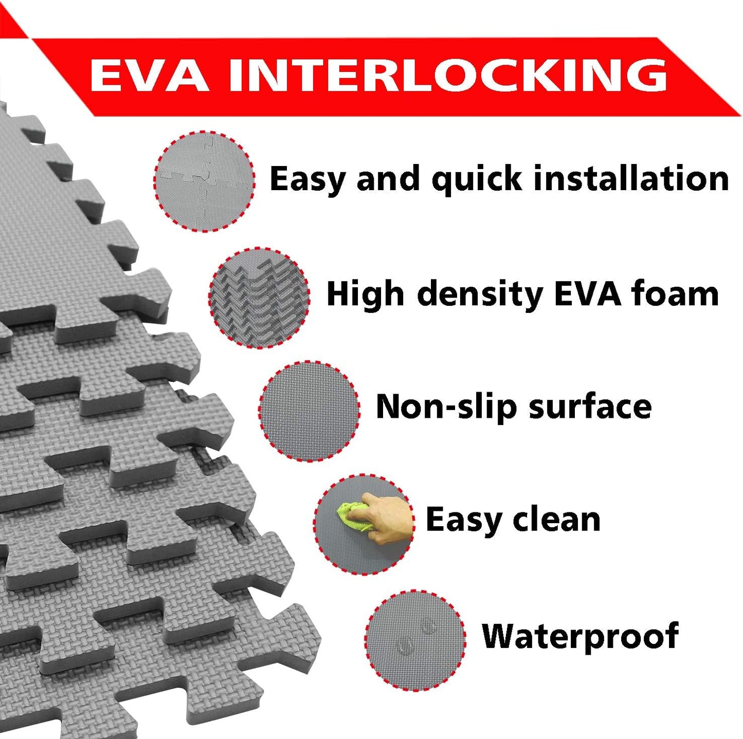 XMTMMD Baby Play MAT Game MAT Floor Tile Foam Pads Foam Kids Kid Rug Tile Flooring Baby Floor MAT Crawling MAT Interlocking MATS Baby Gym Mat Gym Flooring Mat Puzzle Exercise Mats