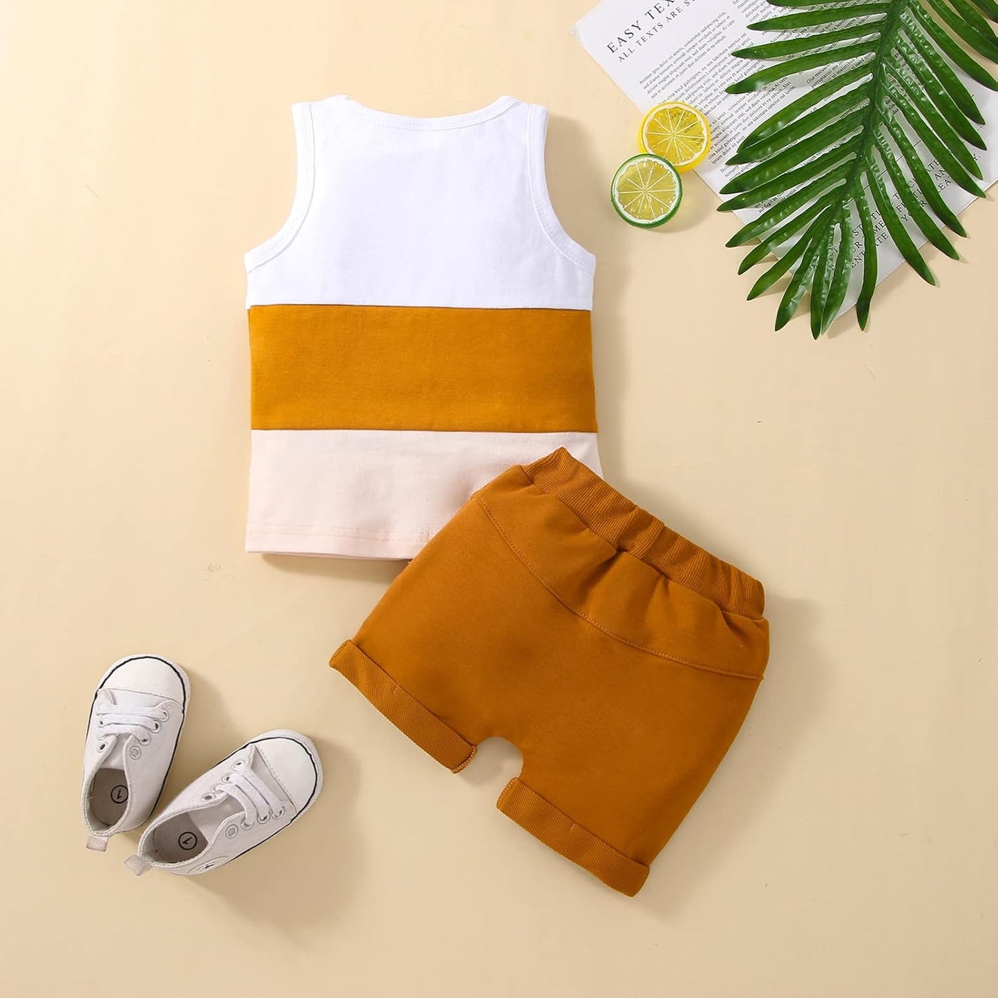 Kupretty Baby Boy Summer Clothes Sleeveless Tank Tops Vest T-Shirt + Casual Shorts Toddler Outfits Set