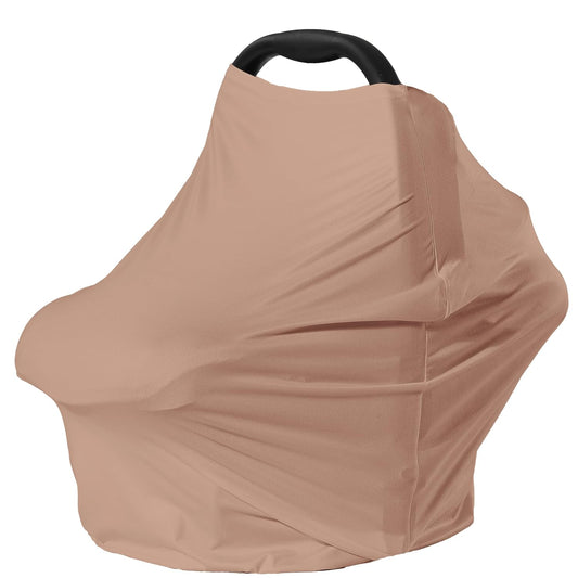 Car Seat Cover Baby for Nursing, Baby Breastfeeding Cover Carseat Canopy Covers, Solid Color Multi-use Nursing Cover for Babies (Wheat)