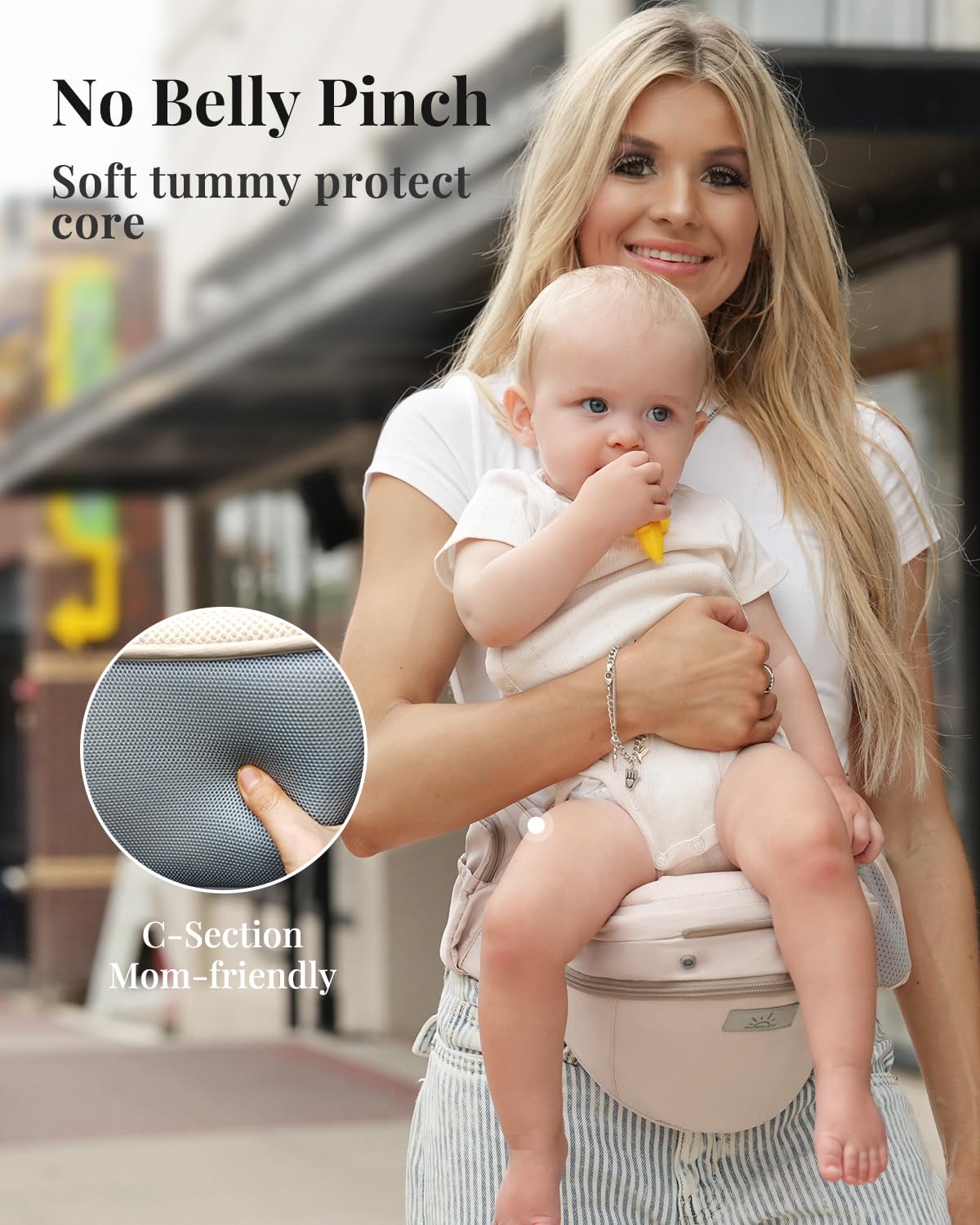 Baby Carrier Pro, MOMTORY Safety-Certified 6-in-1 Ultra Storage Baby Carrier Newborn to Toddler, Front & Back Baby Holder Carrier with Hip Seat, Soft Pink