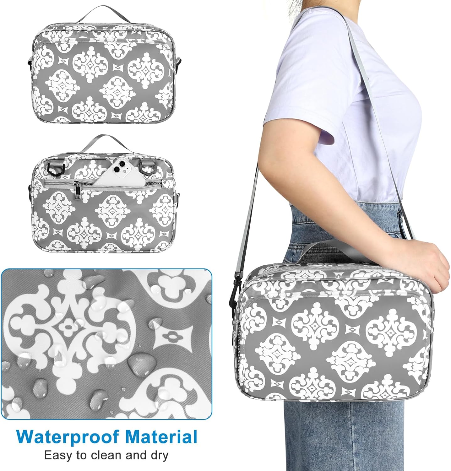 Accmor Stroller Organizer, Universal Stroller Organizer with Insulated Cup Holder Pocket, Dual Purpose Large Capacity Stroller Bag Caddy, Stroller Accessories Fits for Uppababy, Doona, Nuna Strollers