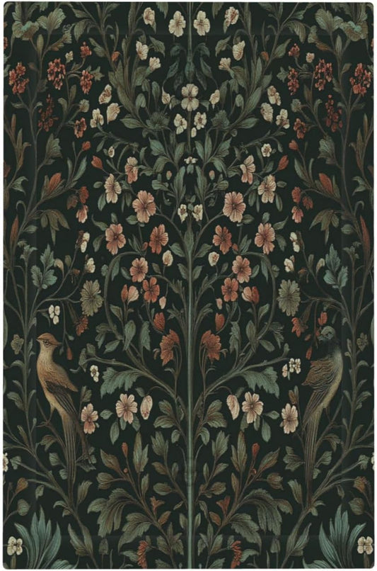 Light Switch Cover Plate Vintage Morris Colorful Flower Green Leaf 1 Gang No Device Blank Electrical Wall Plates Faceplate Decorative Switch Plate For Bed Room Living Room Decor