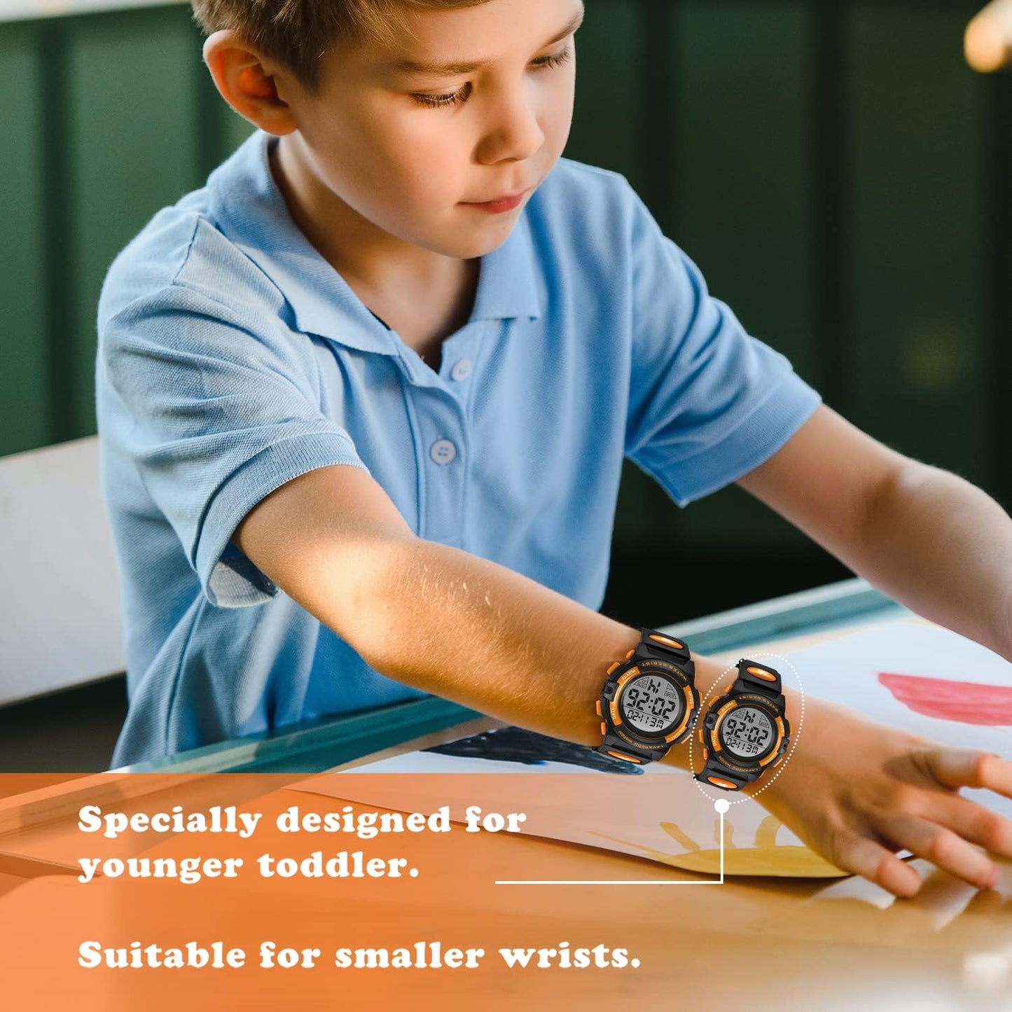 Kids Watch,Boys Watch for 3-15 Year Old Boys,Digital Sport Outdoor Multifunctional Chronograph LED 50 M Waterproof Alarm Calendar Analog Watch for Children with Silicone Band,Kids Gift