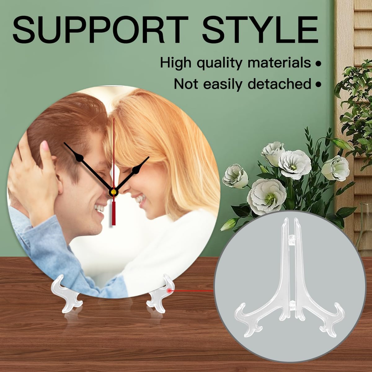 Generic Custom Clocks for Walls Personalized Picture Hanging Time Clocks Customize Gifts for Kitchen Bathroom Home Family Friends Gifts, 12inch-30cm