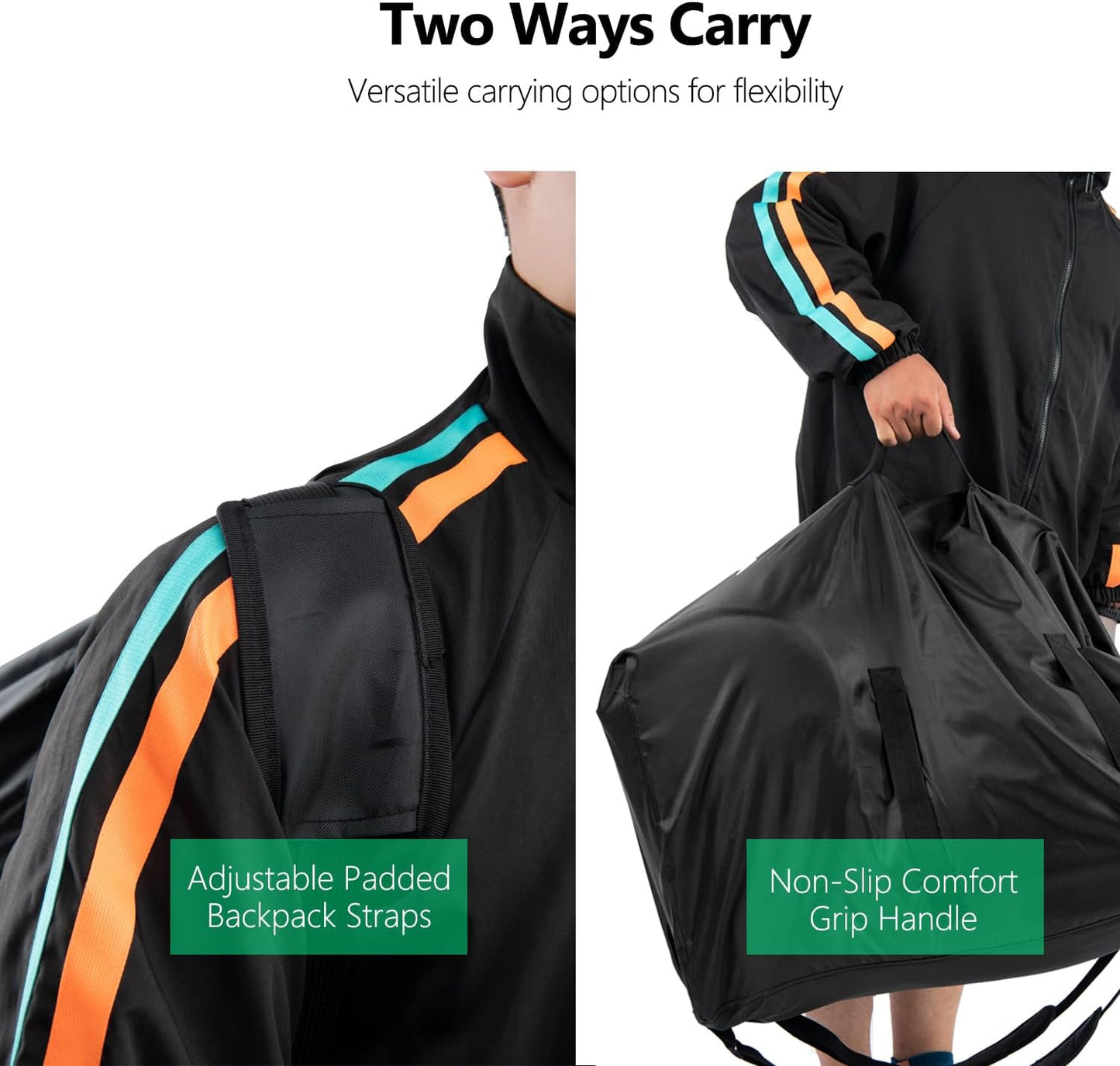 elaia Car Seat Travel Bag for Airplane, Waterproof Wearable with Straps, Large Capacity Padded Car Seat Check Bag, Perfect for Air Travel, Family Vacations, and Parents with Infants