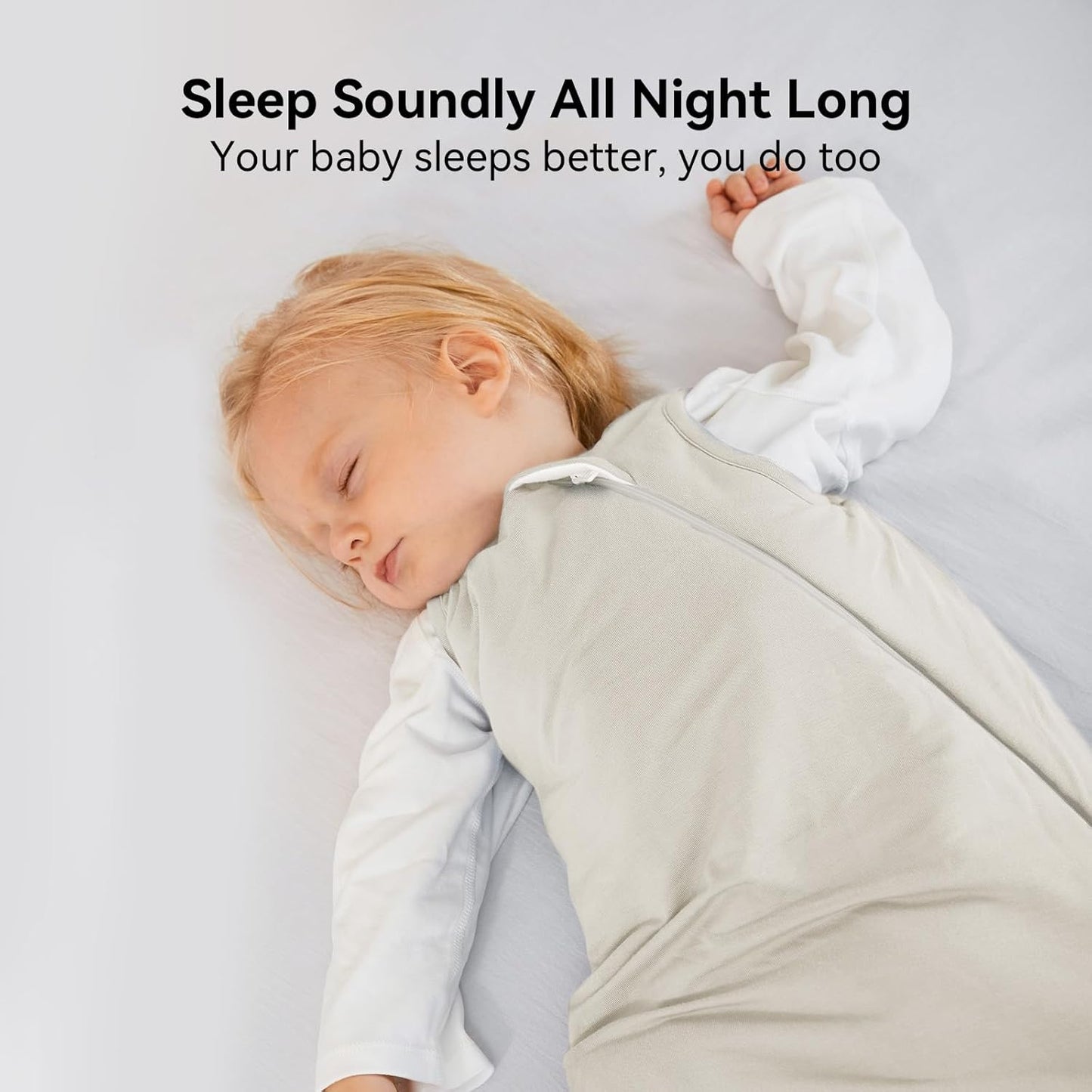 Rayon Made from Bamboo Sleep Sack 0-6 Months 1.0 Tog Ultra Soft Baby Wearable Blanket 0-3 Months Sleeping Sack 3-6 Months for Infant Newborn Babies Unisex Girl Boy 2-Way Zipper Breathable Lightweight