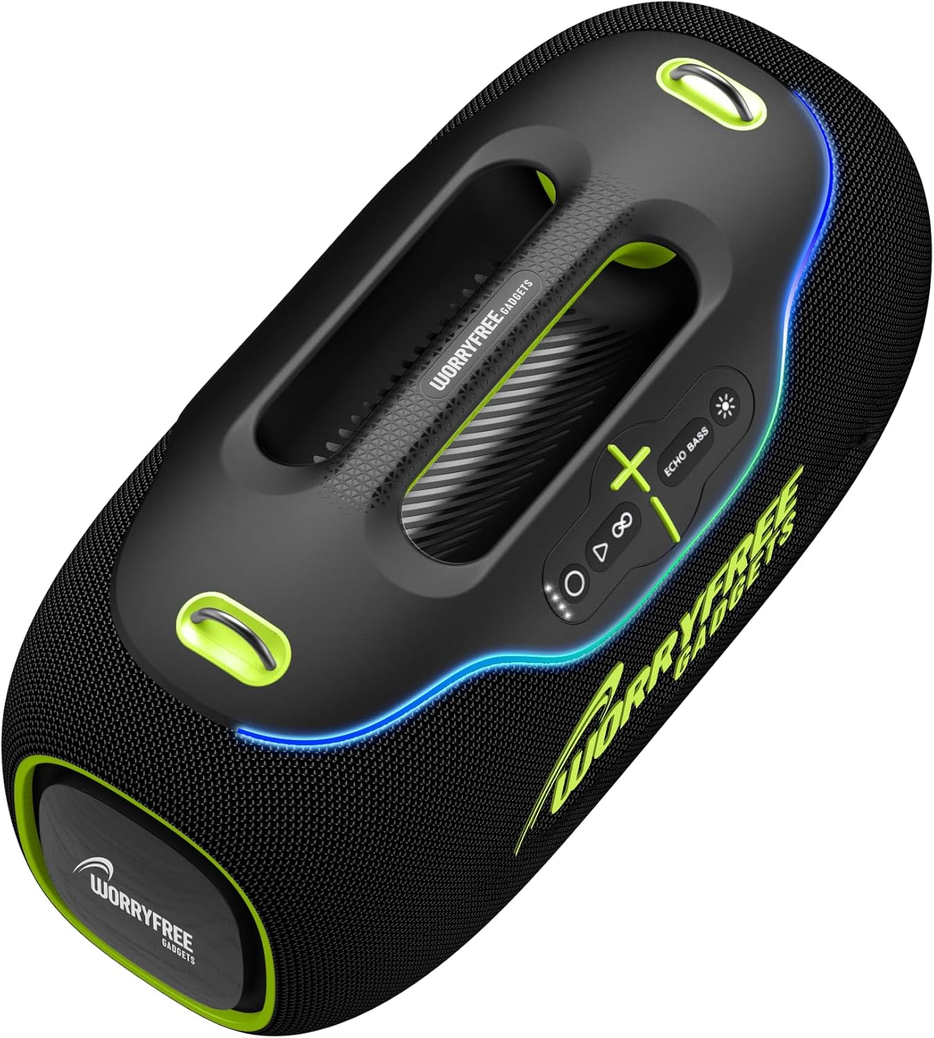 350W Wireless Bluetooth Speaker, RGB Lights, Mic with EQ & Volume Control, 10M Range (Black-A80)