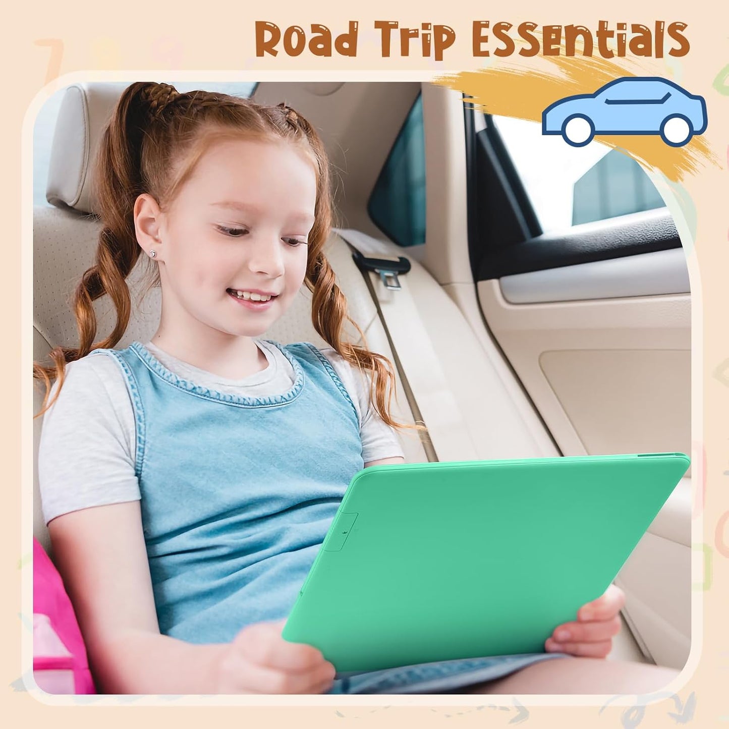 LCD Writing Tablet for Kids, 15 Inch Large Screen Doodle Board Drawing Writing Tablet Board, Educational Toddler Toys Birthday Gift School Office Notes for 3-12+ Year Old Girls Boys, Green