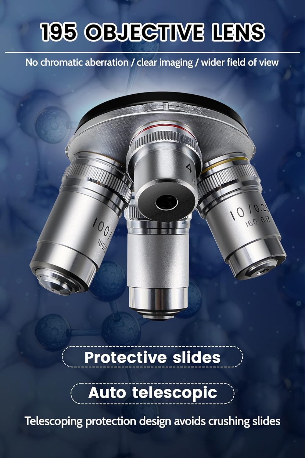 40X-5000X Compound trinocular Microscopes trinocular fo Adults, with 5.0 mp Camera with Microscope Slides 30p, Microscope Accessories, Microscopes Abbe Condenser