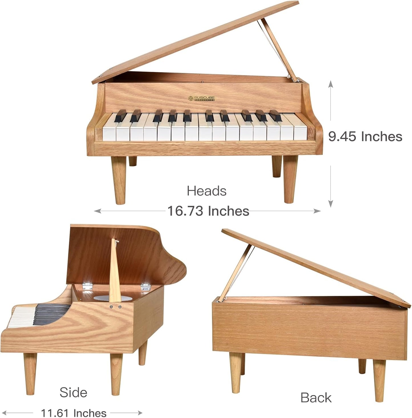 MUSICUBE 25 Keys Grand Digital Piano for Baby Toddler Kid Toy Mini Piano for Baby Educational Musical Toys Gift for Boys Girls Ages 3+