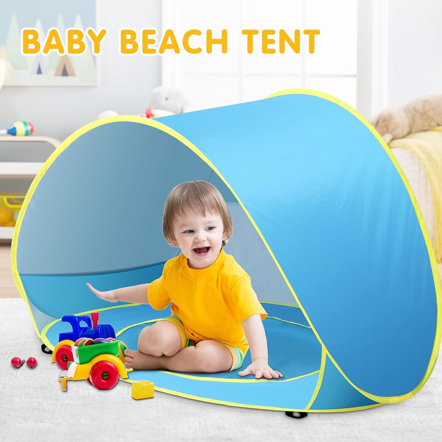 Baby Beach Tent Pop Up Beach Tent Baby Tent for Beach, Portable Shade Pool UV Protection Sun Shelter for Infant