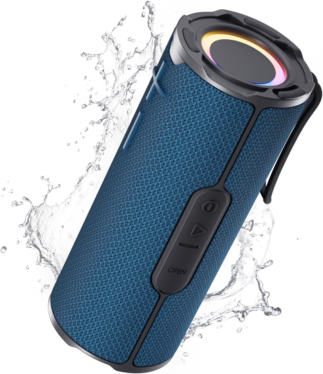 COOPERS Portable Bluetooth Speaker, Wireless Bluetooth Speaker, IPX5 Waterproof Speakers with RGB Lights, Loud Stereo Sound Deep Bass, Long Playtime TWS Pairing for Home/Party/Outdoor Beach
