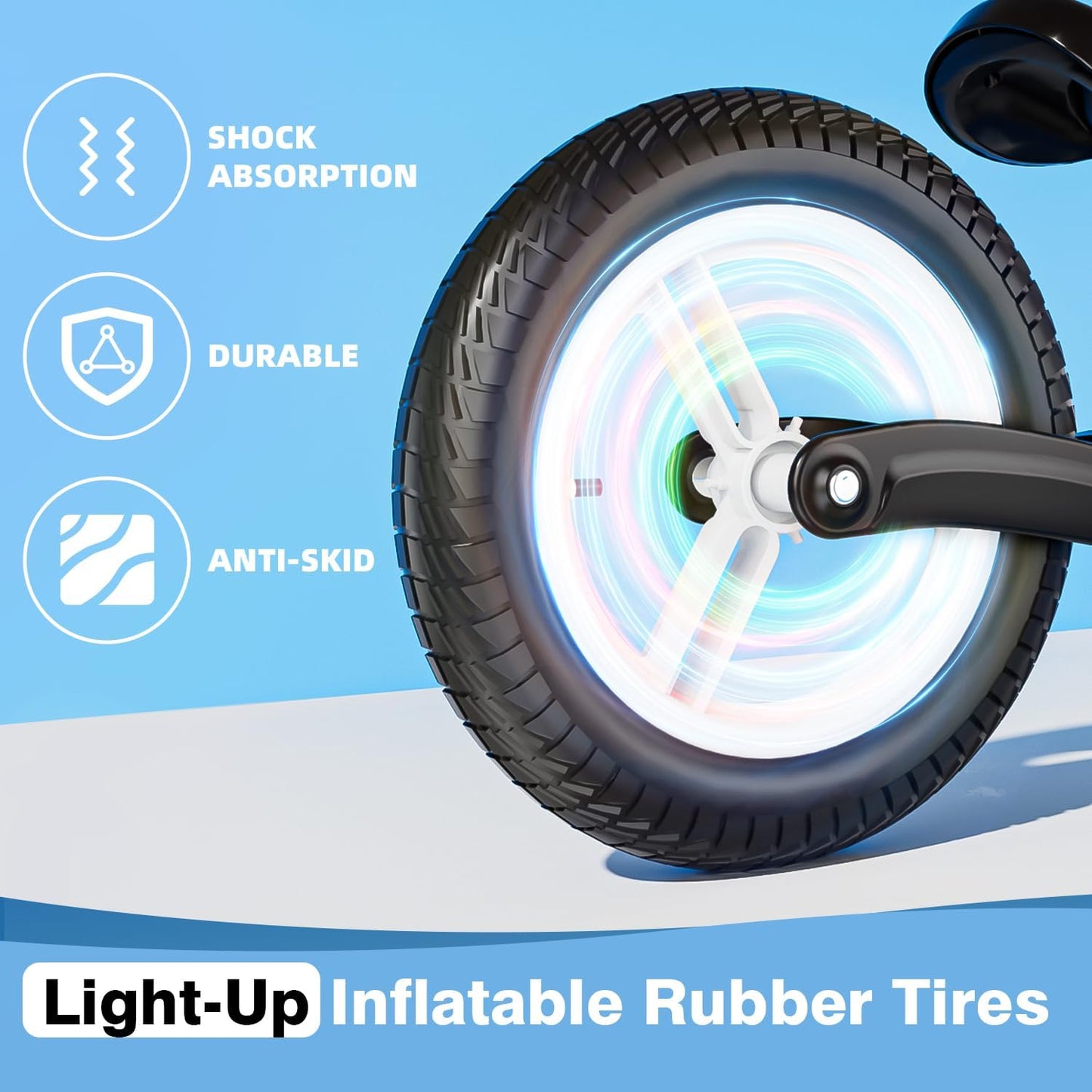 Ridego 12 or 14 Inch Balance Bike for Kids 2-6 Year Old,Lightweight Kids Bike with Adjustable Seat, Push Bicycle with Air Rubber Tires，Ride-on Toys Birthday Gift