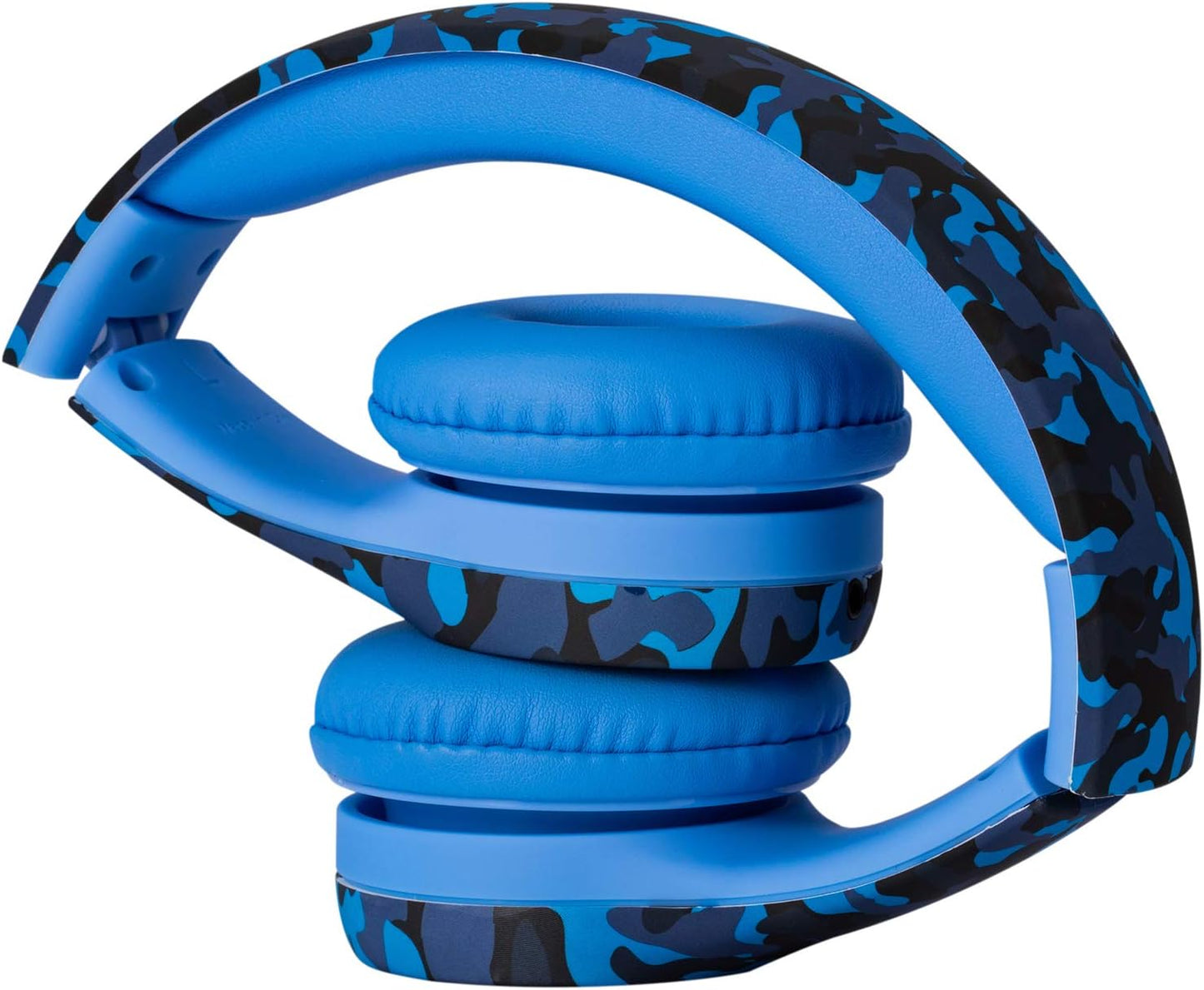 Snug Play+ Kids Headphones – Volume Limited 93dB for Safe Listening – Foldable, Durable Headphones for Toddlers, Boys & Girls – Tangle-Free Cord – Ideal for Travel, School, Tablets - Blue Camo