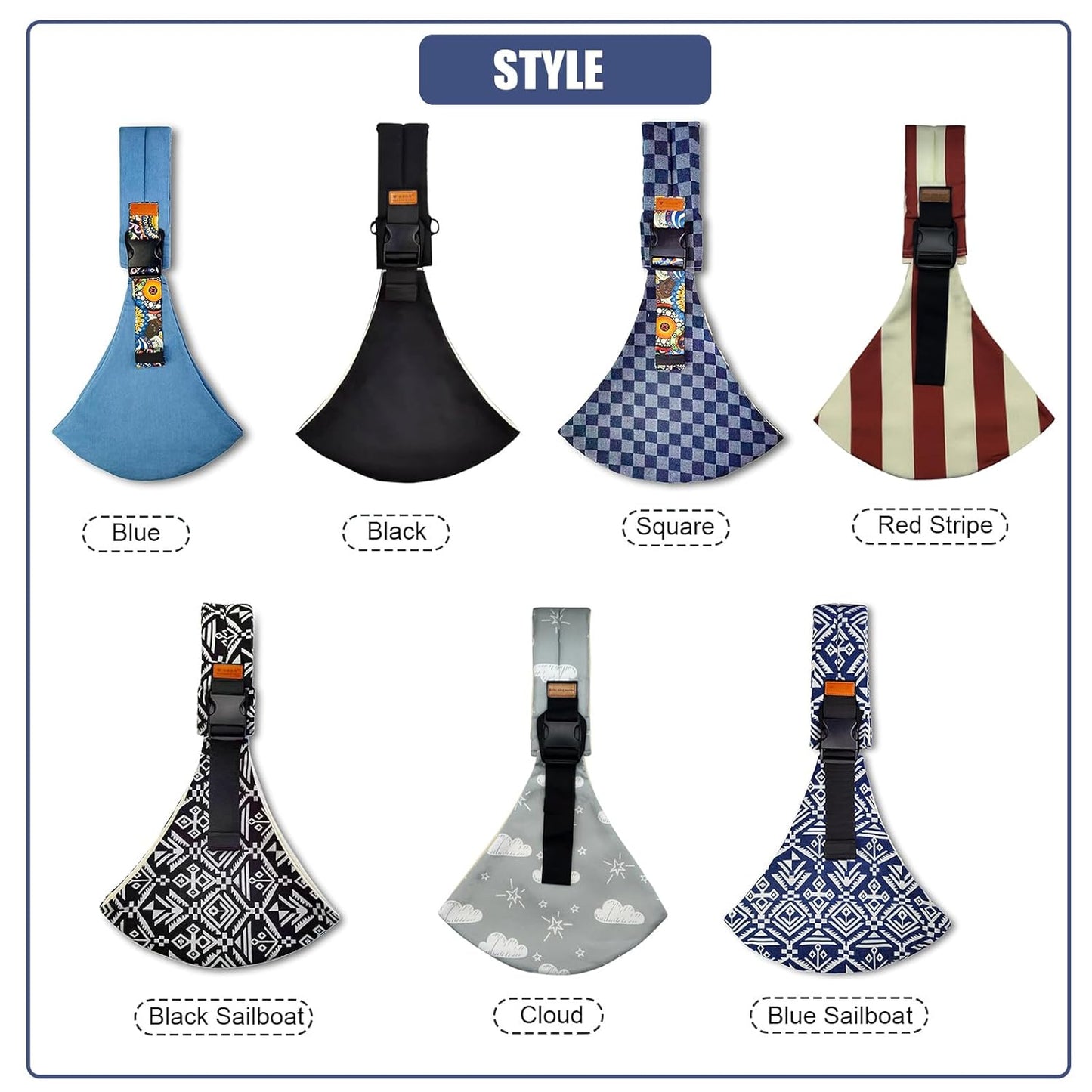 Baby Sling Carrier,Baby Sling,Toddler Carrier,Adjustable and Non-Slip Hip Seat Carriers Carrying 10-30 lbs(Blue Sailboat)