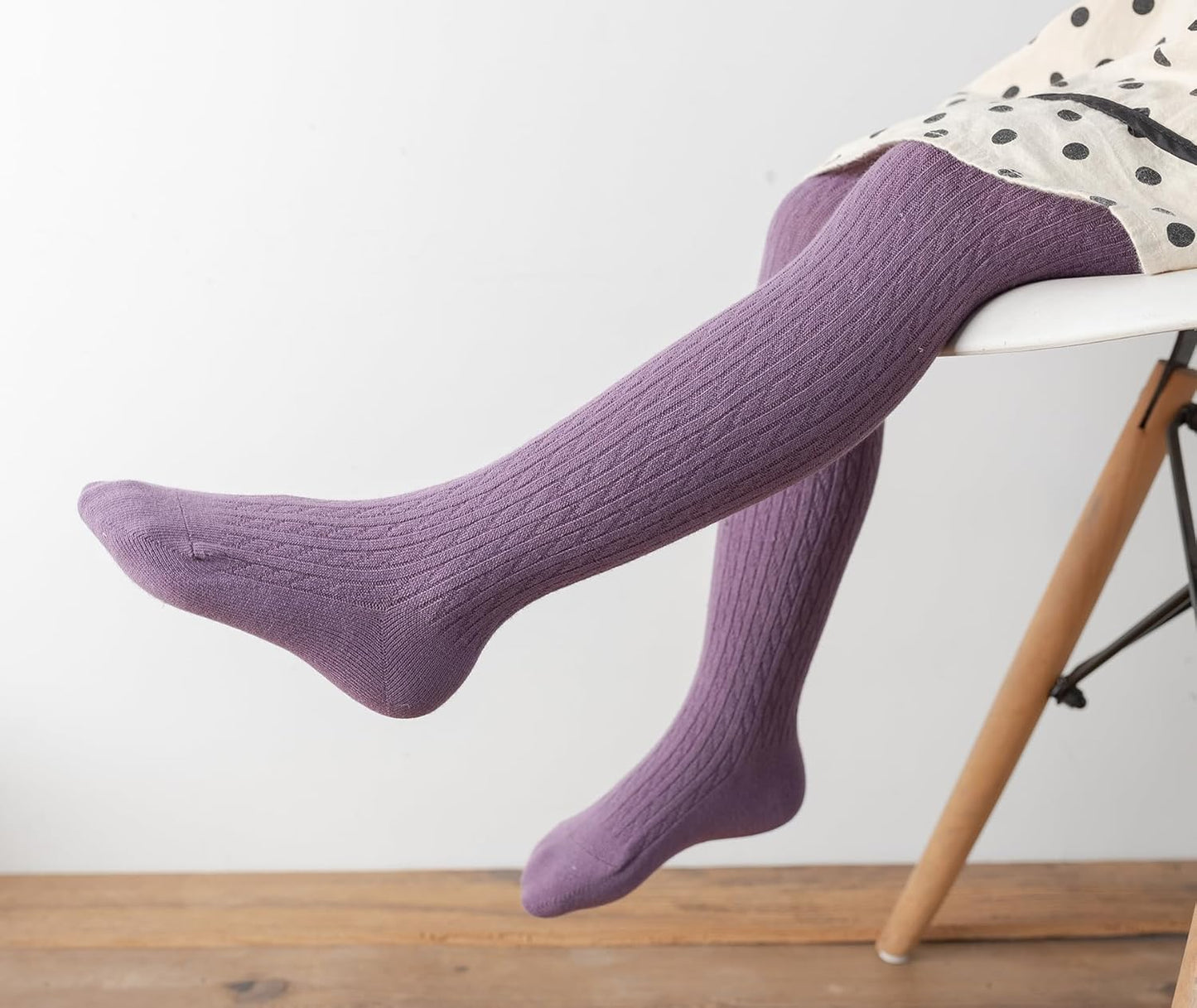 CHUNG Toddler Little Girls Cotton Tights Footed Thick Winter Cable Knit Legging Pantyhose Stocking