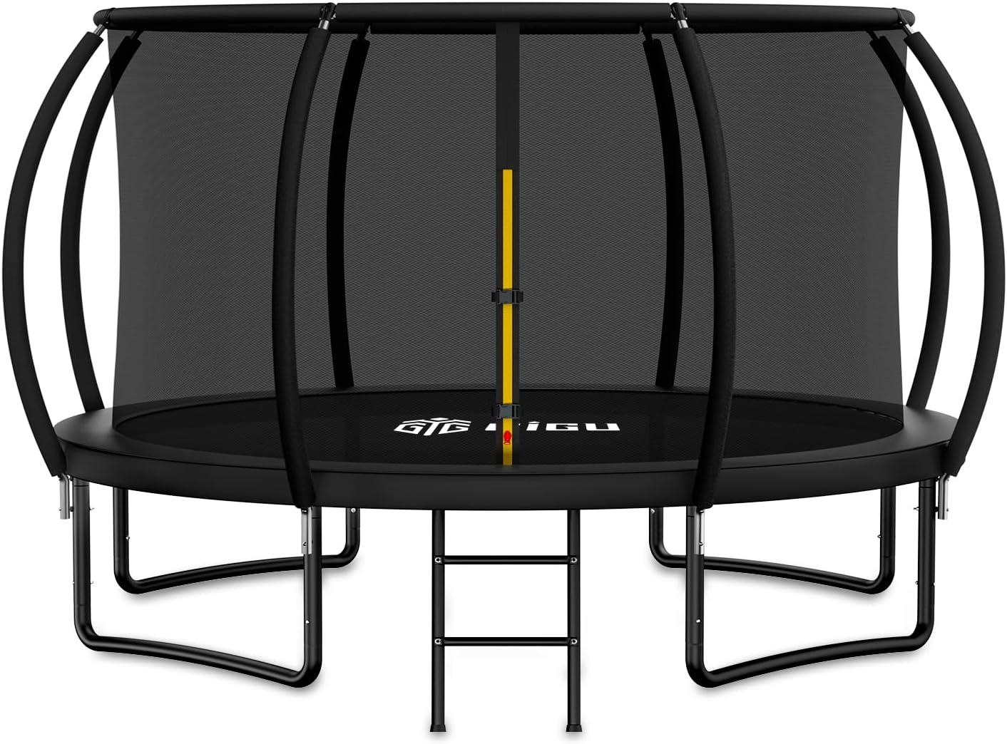 Gigu 10FT 12FT 14FT Recreational Trampolines with Enclosure Net and Ladder and Anti-Rust Coating, ASTM Approved Trampoline Outdoor for Kids and Adults Outdoor Yard Trampolines