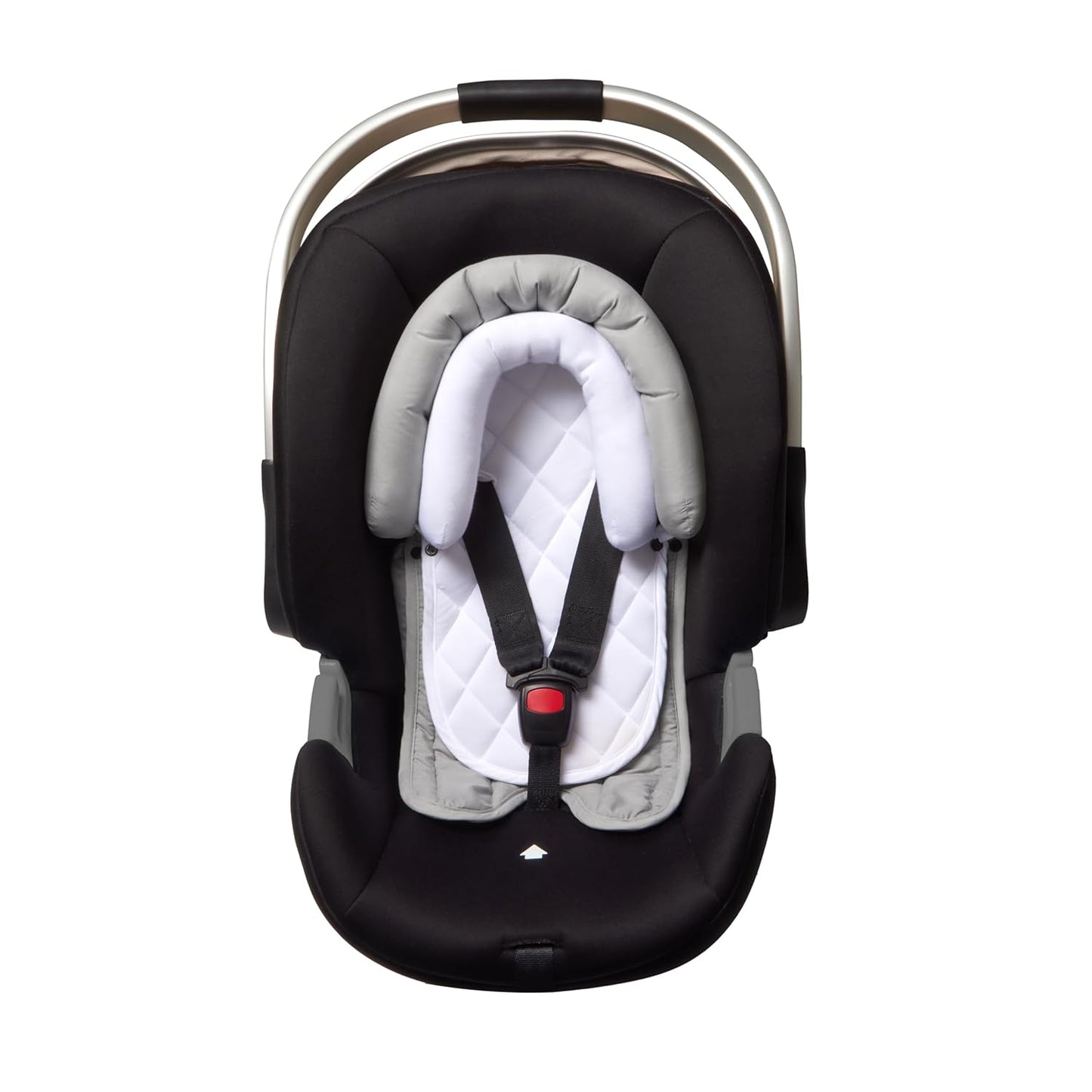 Pro Goleem Infant Car Seat Insert, Babybody Support for Toddler, Soft Minky Preemie Car Seat Insert, 2-in-1 Reversible, Perfect for Carseats, Strollers, Swings, White and Grey