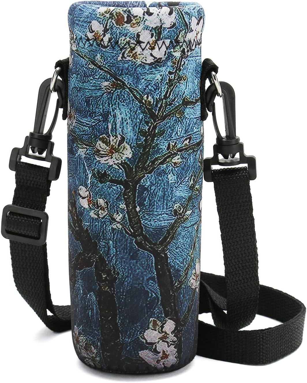 RICHEN Neoprene Water Bottle Carrier Bag with Adjustable Shoulder Strap,Insulated Water Bottle Cover for Stainless Steel/Glass/Plastic Bottles