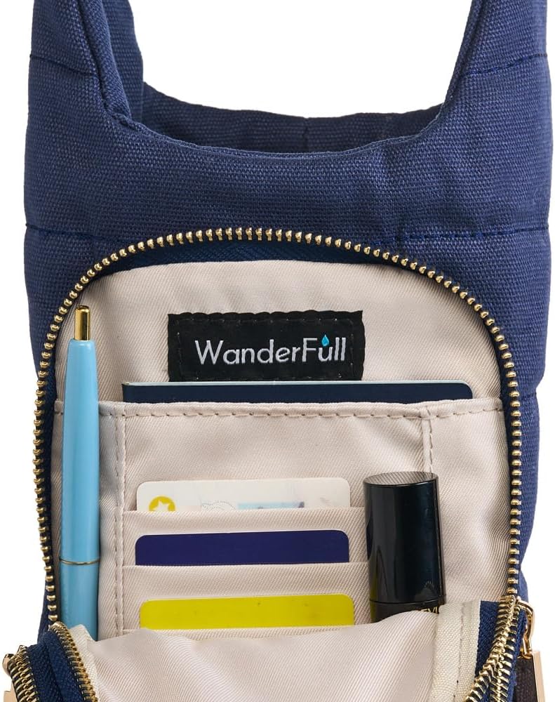 WanderFull® Original HydroBag® Collection, Water Bottle Holder w/Strap & Phone Pocket, Hands-Free Crossbody Water Bottle Bag