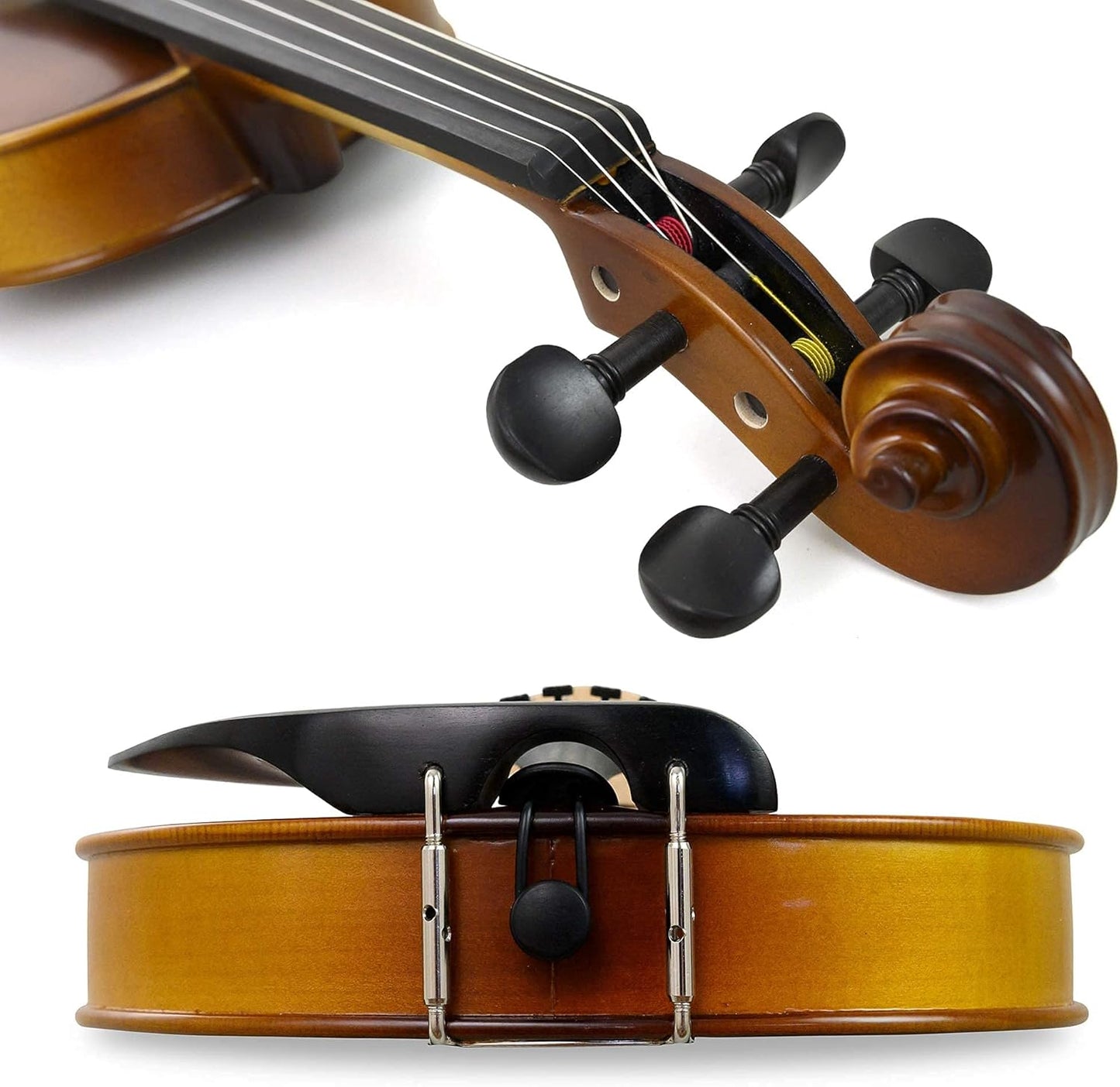Bunnel Premier Violin Outfit 1/2 Size - Carrying Case and Accessories Included — Solid Maple Wood and Ebony Fittings By Kennedy Violins
