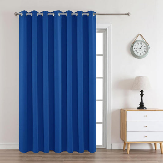 Joydeco Blackout Curtains 108 Inches Long 1 Panel, Thermal Insulated Long Curtains& Drapes 1 Piece, Room Darkening Grommet Drapes for Living Room Bedroom Window (W70 x L108 Inch, Royal Blue)