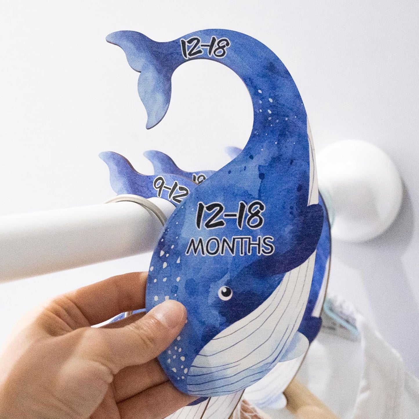 Baby Closet Dividers, Hanging Wooden Double-Sided Nursery Decor Closet Dividers for Baby Clothes, Baby Clothes Dividers for Newborn to 24 Months