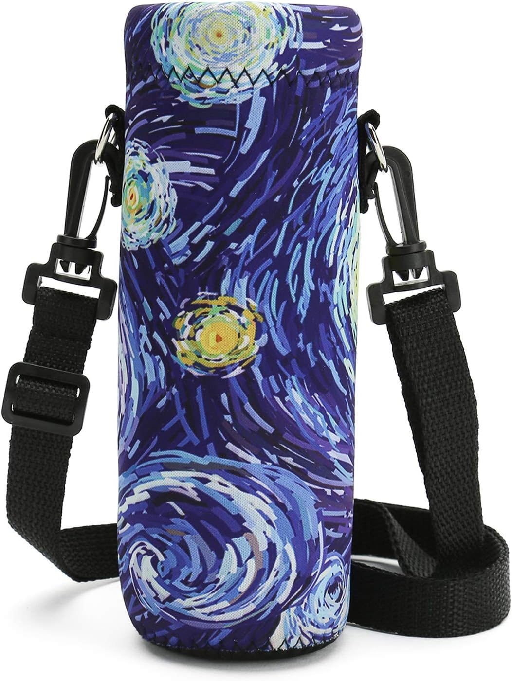 RICHEN Neoprene Water Bottle Carrier Bag with Adjustable Shoulder Strap,Insulated Water Bottle Cover for Stainless Steel/Glass/Plastic Bottles