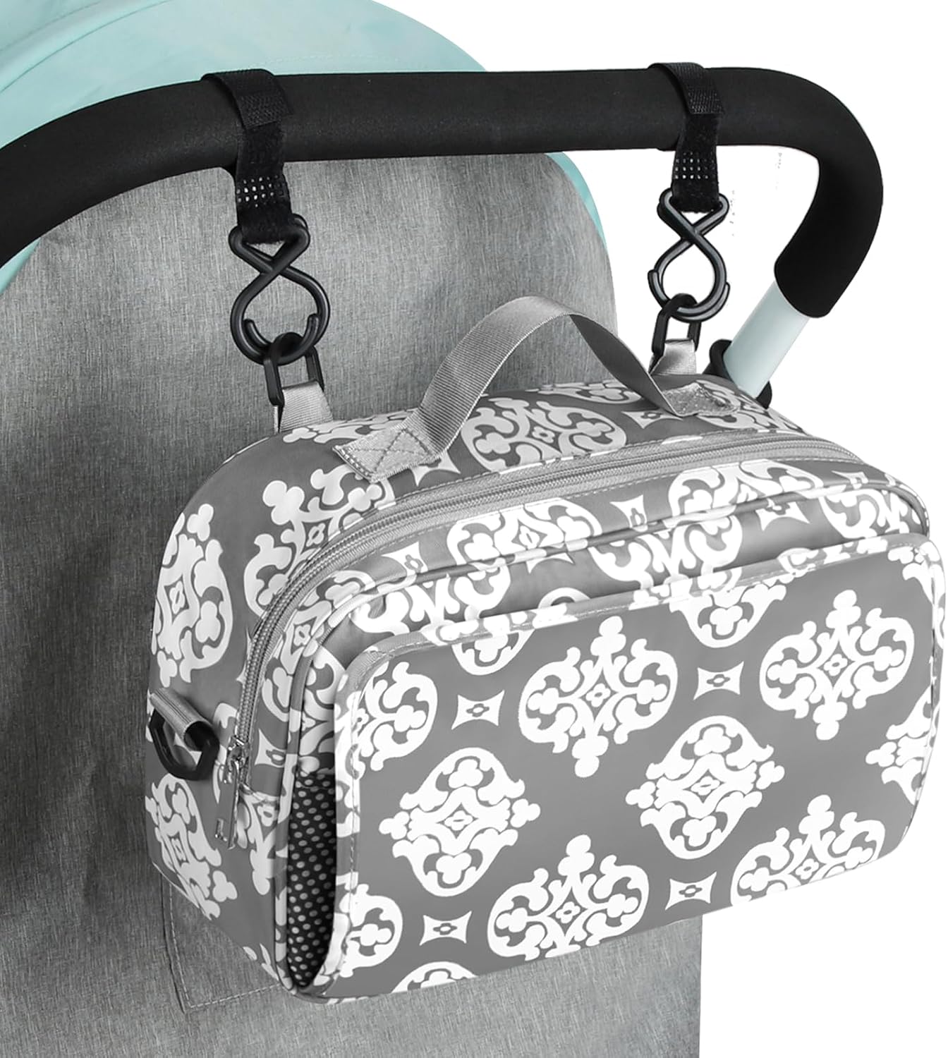 Accmor Stroller Organizer, Universal Stroller Organizer with Insulated Cup Holder Pocket, Dual Purpose Large Capacity Stroller Bag Caddy, Stroller Accessories Fits for Uppababy, Doona, Nuna Strollers