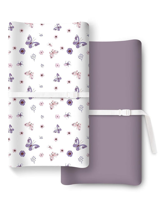 Extra Stretchy Changing Pad Cover, Ultra Soft Premium Jersey Knit Changing Pad Sheets, Unisex for Boys Girls, Fits All Standard Changing Tables/Dresser Tops - 2 Pack