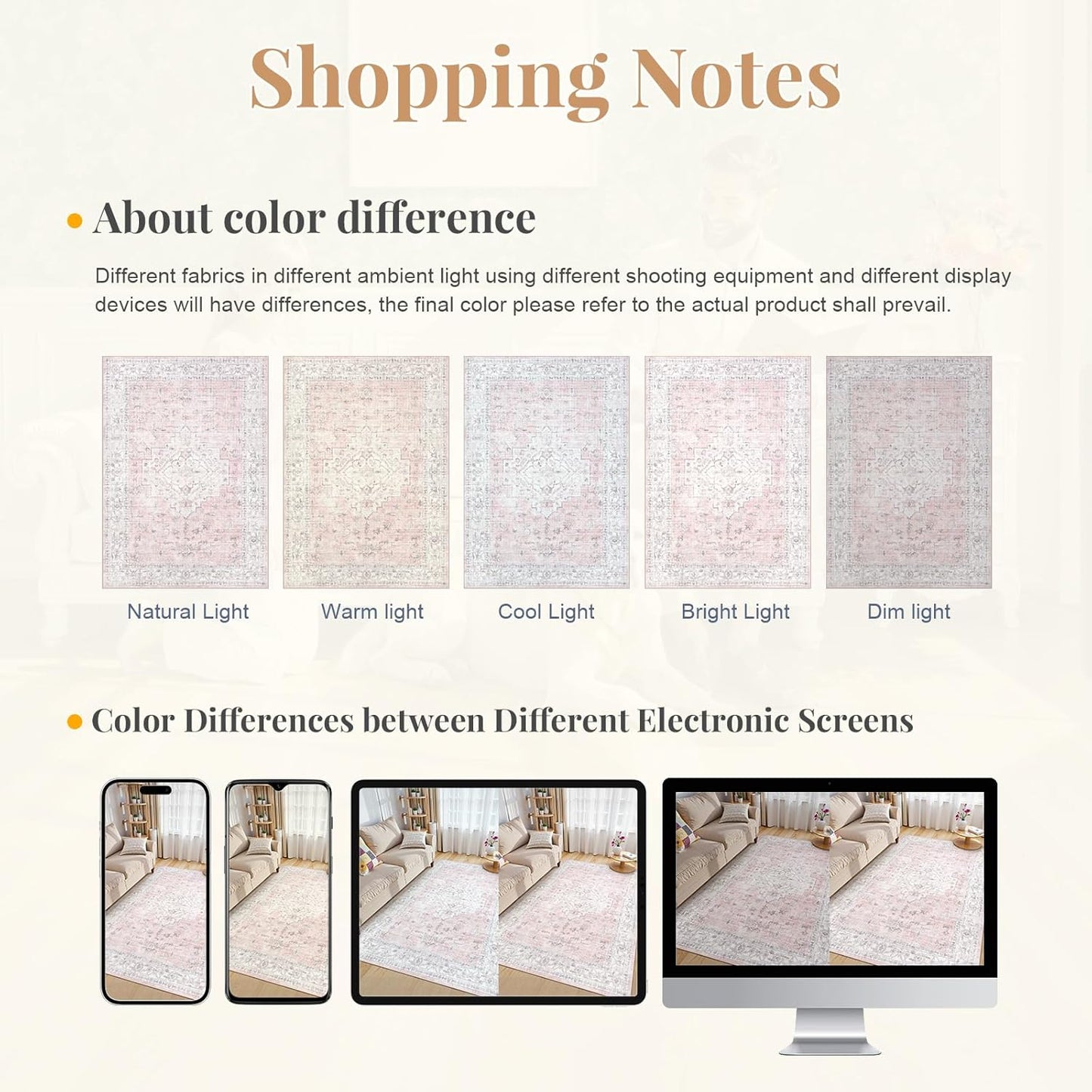 LIVEBOX Pink 8x10 Area Rug for Bedroom Girls, Boho Washable Rugs for Living Room Nursery, Non-Slip Indoor Soft Carpet Low-Pile Farmhouse Carpets for Dining Room Kids Playroom, Pink