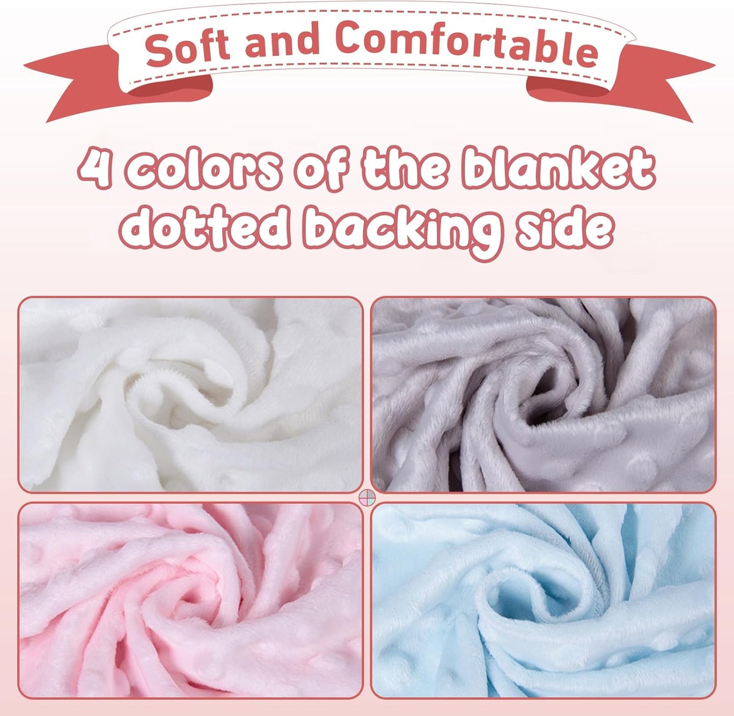 Personalized Baby Crib Bedding Set - Custom Name Lovely Elephant Design 3 Pcs Set - Soft Blanket with Double Layer Dotted Backing, Fitted Sheet, Room Rug for Newborns Boys Girls Shower Gift