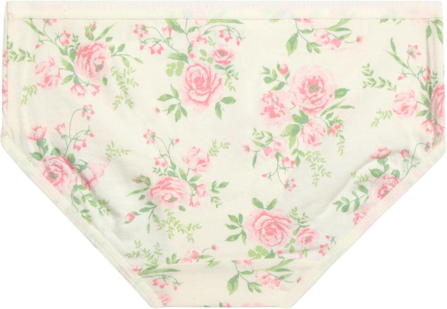 Laura Ashley Girls Underwear - 5 Pack Soft Stretch Breathable Panties for Girls - Lightweight Cotton Panties (Size: 4-12)