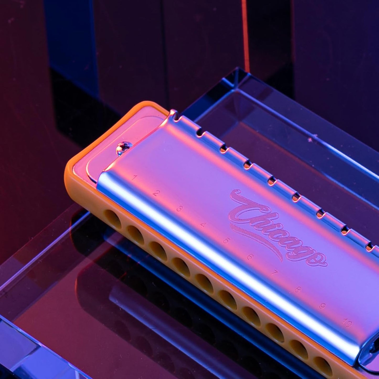 Harmonica JDR Blues key of Bb 10 Holes 20 Tones Harps Armonica for Adults Kids Professional Beginners Mini Mouth Organ with Case Chicago