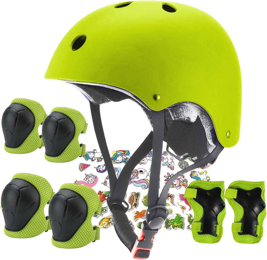 Kids Helmet,Toddler Skateboard Helmets for Ages 2-3-5-8-14 Years Boys Girls with Knee and Elbow Pads Wrist Guards fit Roller Skates,Skateboarding,Skating Scooter Adjustable Kids Helmet