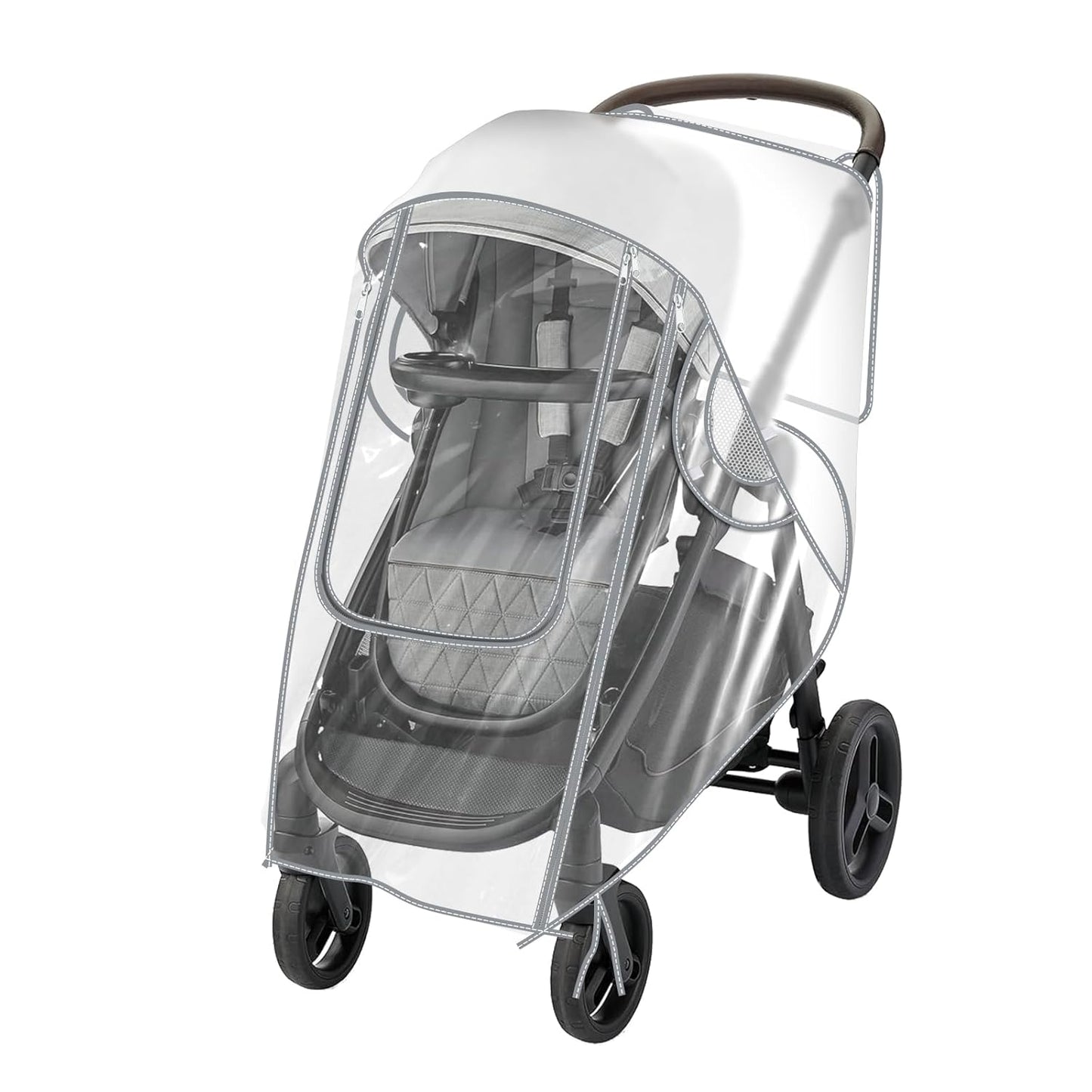 Breathable Stroller Rain Cover Compatible with Graco for Baby-Windproof, Waterproof, Protect from Sun Dust Snow,Clear Stroller Accessories