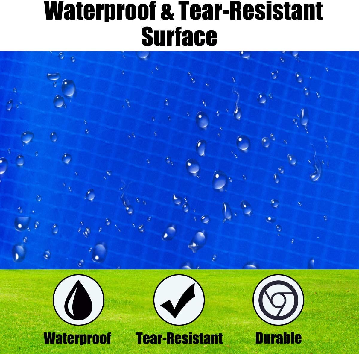 Giantex Trampoline Pad, 8ft 10ft 12ft 14ft 15ft 16ft Trampoline Replacement Safety Pad, No Holes for Pole, Waterproof Trampoline Accessories Spring Cover