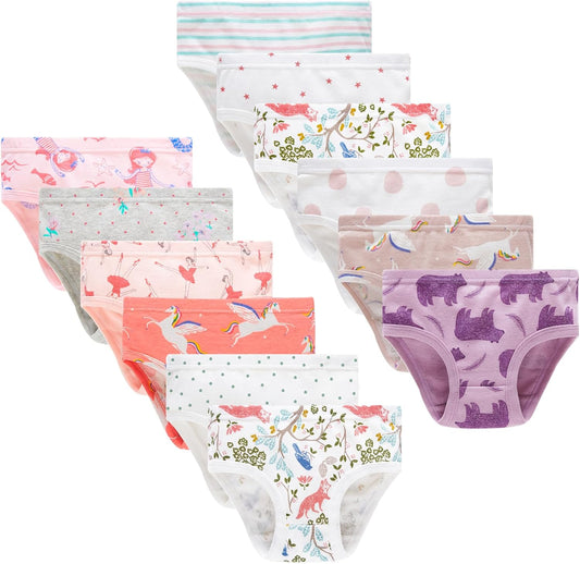 Barara King Little Girls' Soft Cotton Underwear Toddler Undies Kids panties