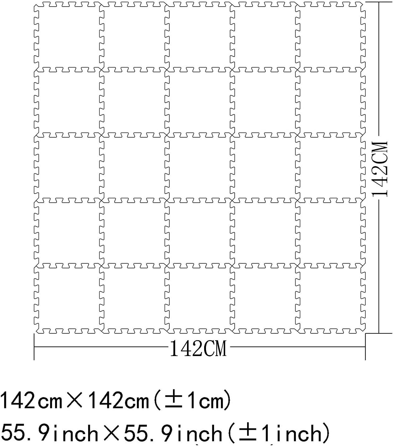 MQIAOHAM® 25 Pieces Puzzle Play Mats, Soft Baby Play Mat, Kids Interlocking Foam Floor Tiles, Toddlers Carpet Playmats G301025-107110112