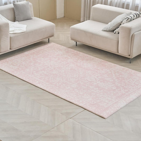 Baby Care Soft Rug (Prestige, Ikat - Inca Pink) 98'' x 59'' Original One-Piece Reversible Rollable Waterproof Play Mat for Infants, Babies, Toddler, and Kids