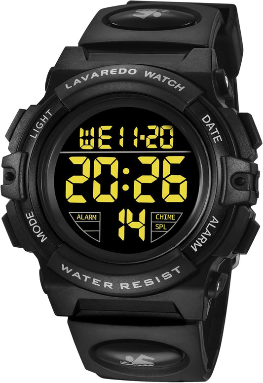 Kids Watch,Boys Watch for 3-15 Year Old Boys,Digital Sport Outdoor Multifunctional Chronograph LED 50 M Waterproof Alarm Calendar Analog Watch for Children with Silicone Band,Kids Gift