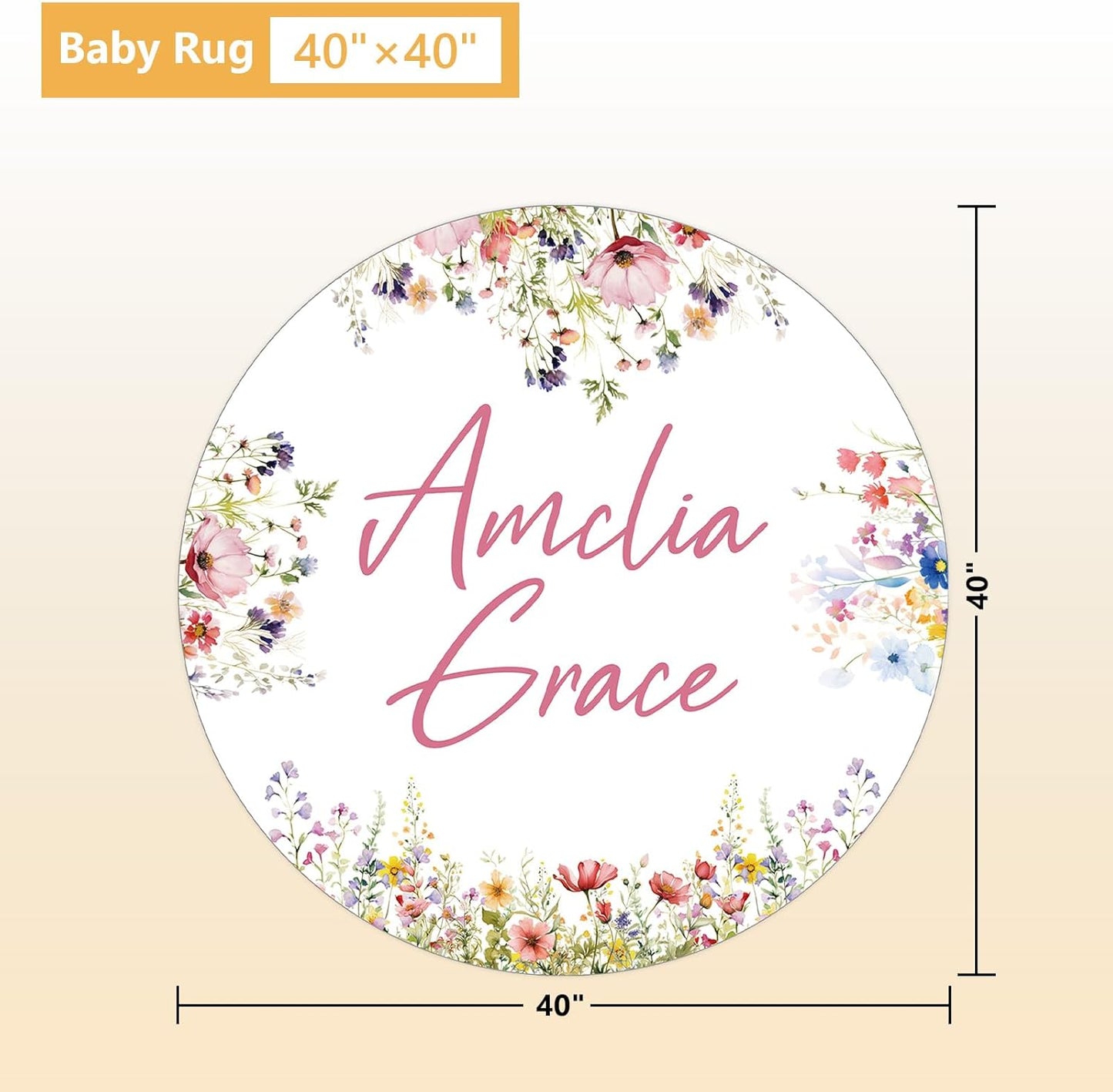 Custom Crib Bedding Set - 5 Pcs Customized Baby Crib Set with Name - Soft Double Layer Flower Nursery Baby Bedding Set for Girls Boys - Personalized for Infants Toddlers