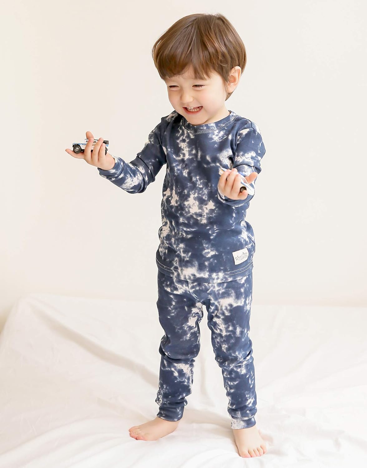 VAENAIT BABY 12M-12Y Toddler Kids Boys Girls 100% Cotton Marbling Tiedye Sung Fit Sleepwear Pajamas 2pcs Pjs Set